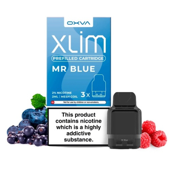 OXVA - XLIM - Mr. Blue - Spremnik punjen tekućinom s okusom borovnice, crnog ribiza i maline 1,2 ohm - 2ml/20mg