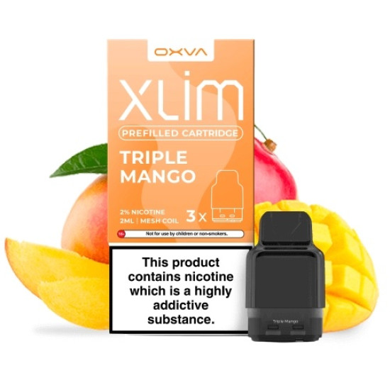 OXVA - XLIM - Triple Mango - Mangó ízű Niksó Liquiddel Töltött Pod Tank 1,2 ohm - 2ml/20mg