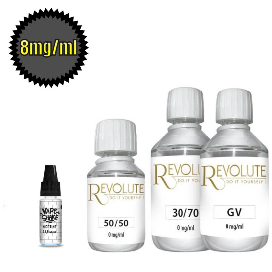 8 mg/ml - Revolute alapfolyadék - 195 ml - 70PG-30VG