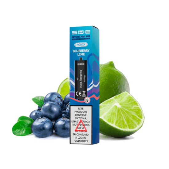 SKE Crystal 4in1 - Blueberry Lime spremnik punjen s aromatiziranom nikotinskom soli 2ml/20mg - 4 kom