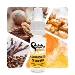 Solub - A deux doigts du bonheur - Mogyoró, sós karamella, vanília, kávé ízű aroma - 10 ml