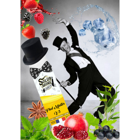 Solub - Fred Master V3 - Nar, bobičasto voće, kupina, crno grožđe, eukaliptus, anis, mentol aroma - 10 ml