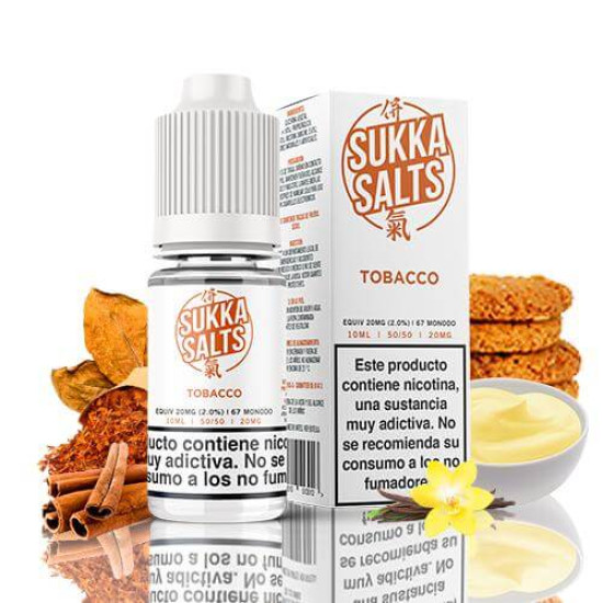 Sukka Salts - Tobacco - Duhan, vanilija, keksi i cimet - 10ml/10mg