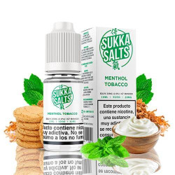 Sukka Salts - Tobacco Menthol - Dohány, Eukaliptusz, Menta és Tejszín ízesítésű nikotinsó - 10ml/10mg