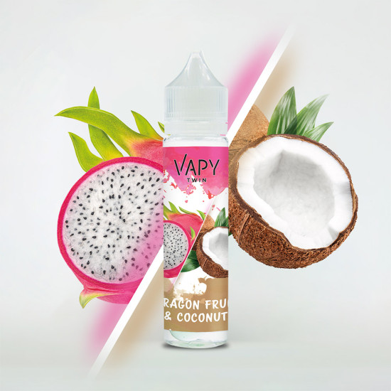 Vapy Twin - Dragon Fruit & Coconut - Sárkánygyümölcs és Kókusz ízű Longfill aroma - 10/60 ml
