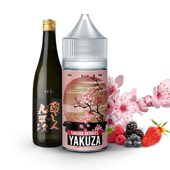 Yakuza - Sakura Berries - Feketeribizli, Málna, Eper, Áfonya és Cseresznyevirág Szaké ízű aroma - 30ml
